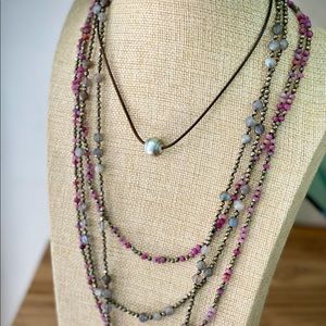 Adjustable Tahitian pearl necklace